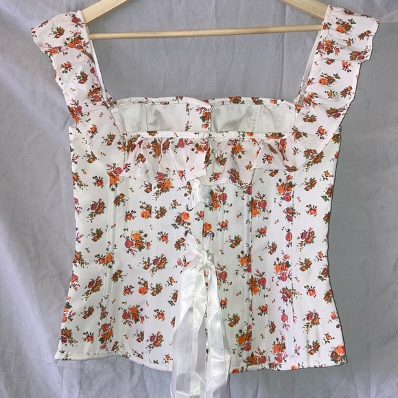 Corset Story Straight Line Overbust w/ Off Shoulder Collar - Picture 4 of 9